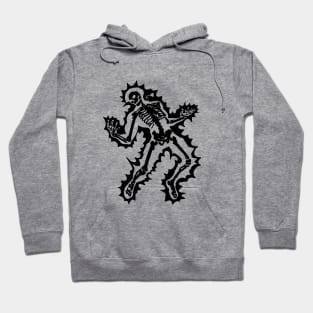 Electric skull black and white Hoodie